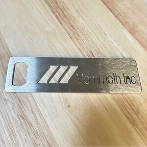 Custom Stainless Steel Speed Bottle Opener – Mammoth Inc. Engraved Logo